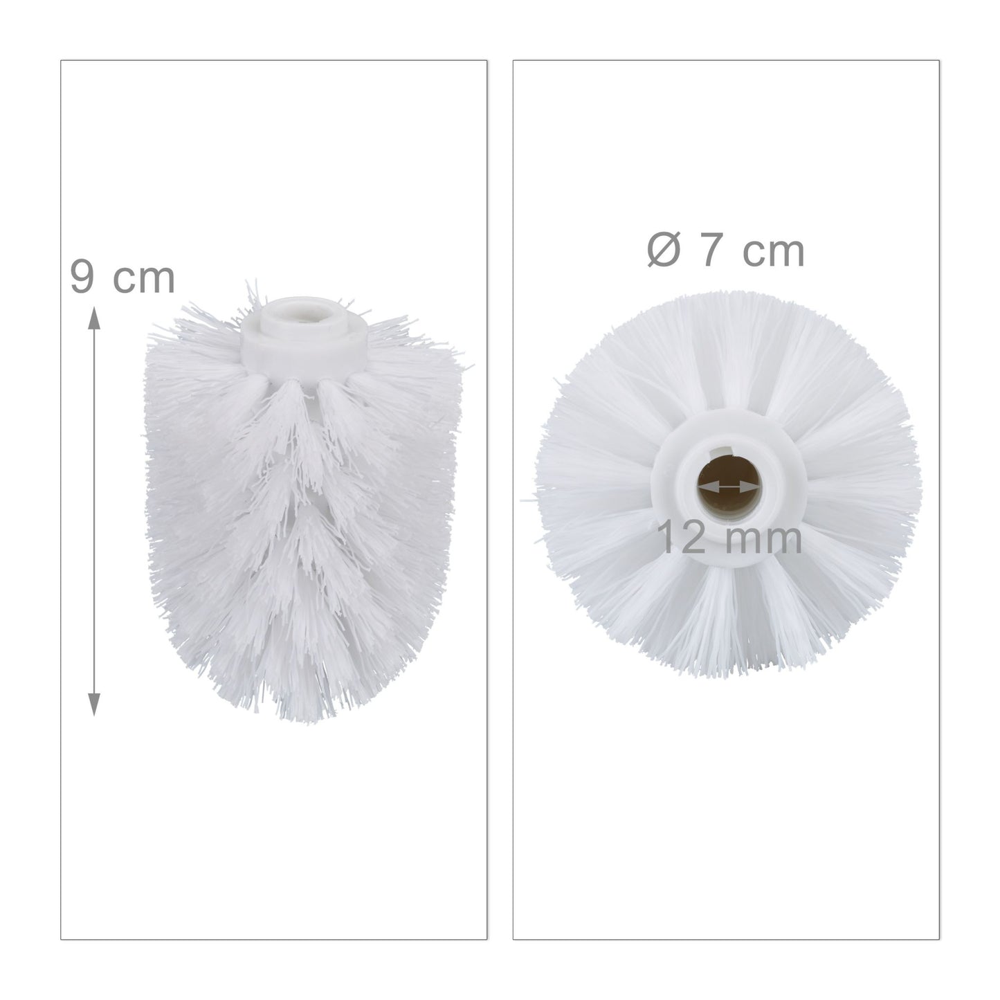Replacement of toilet brush head in set 12 mm
