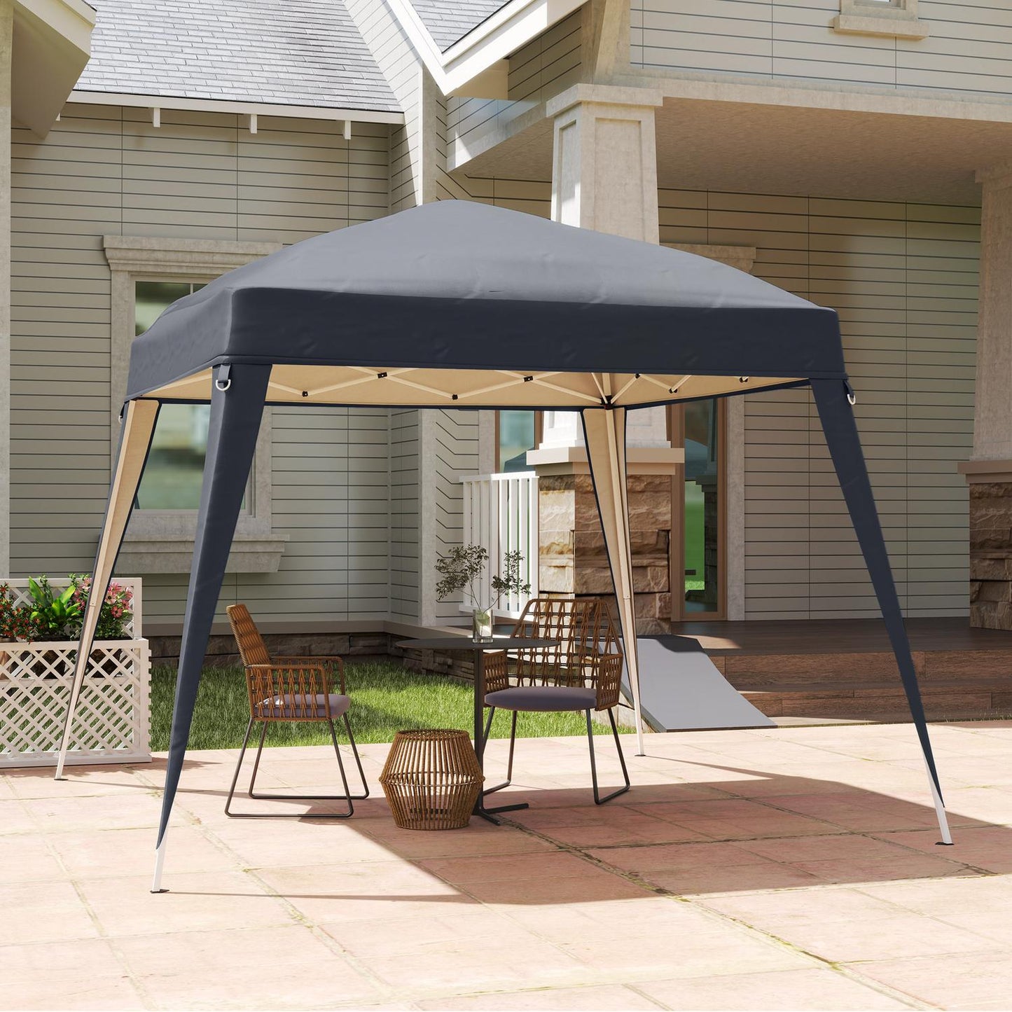 Dark gray 3x3m water-repellent pavilion replacement roof