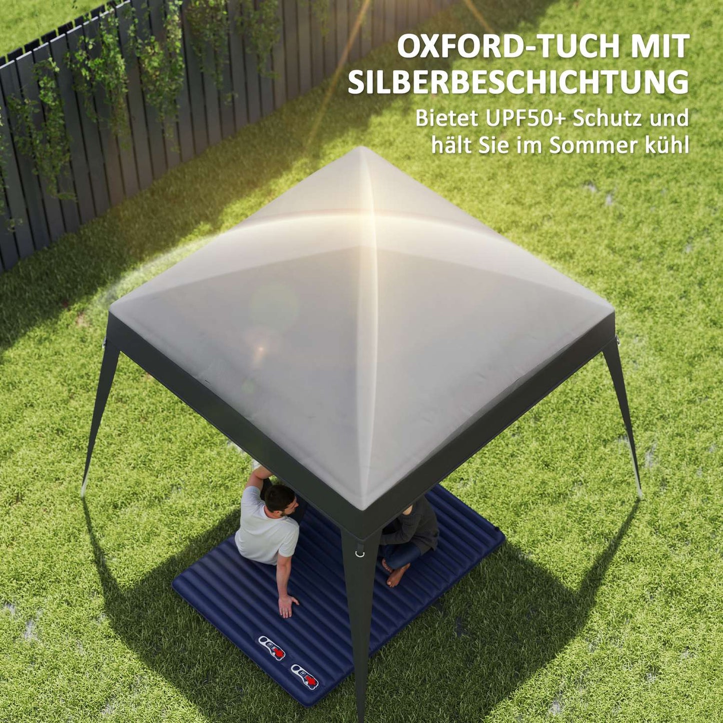 Dark gray 3x3m water-repellent pavilion replacement roof