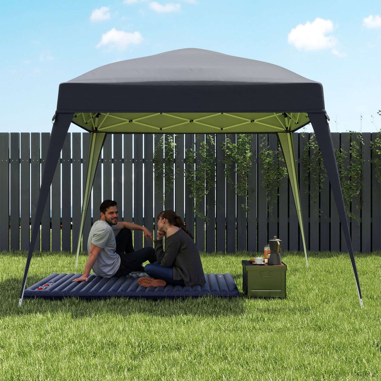 Dark gray 3x3m water-repellent pavilion replacement roof