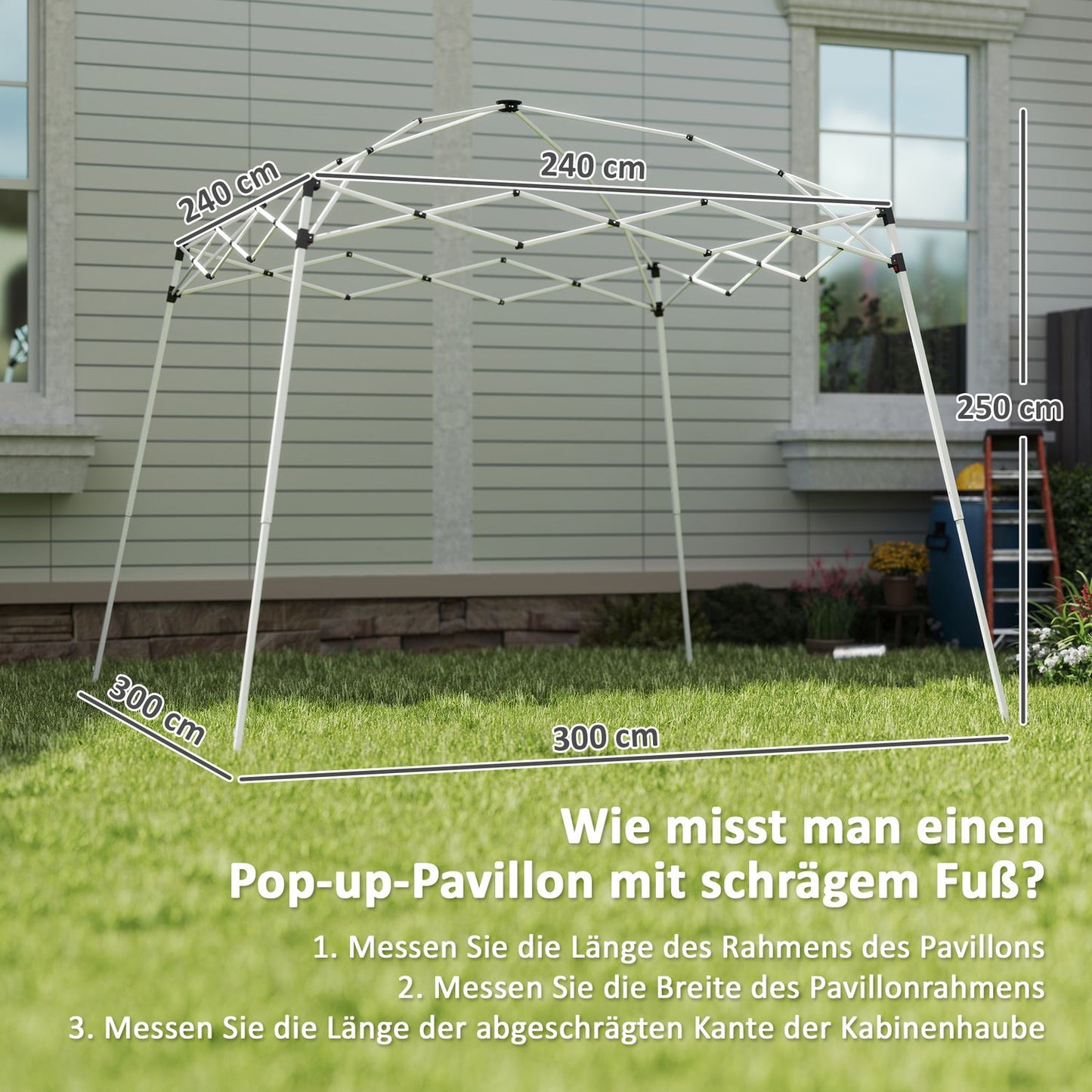 Dark gray 3x3m water-repellent pavilion replacement roof