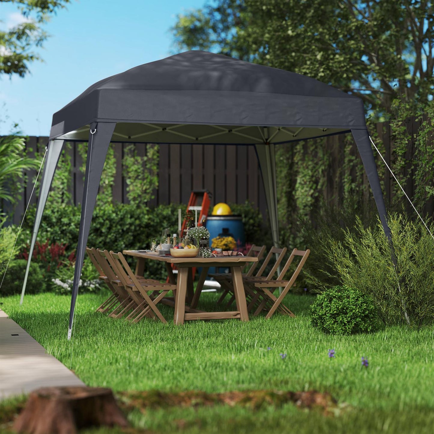 Dark gray 3x3m water-repellent pavilion replacement roof