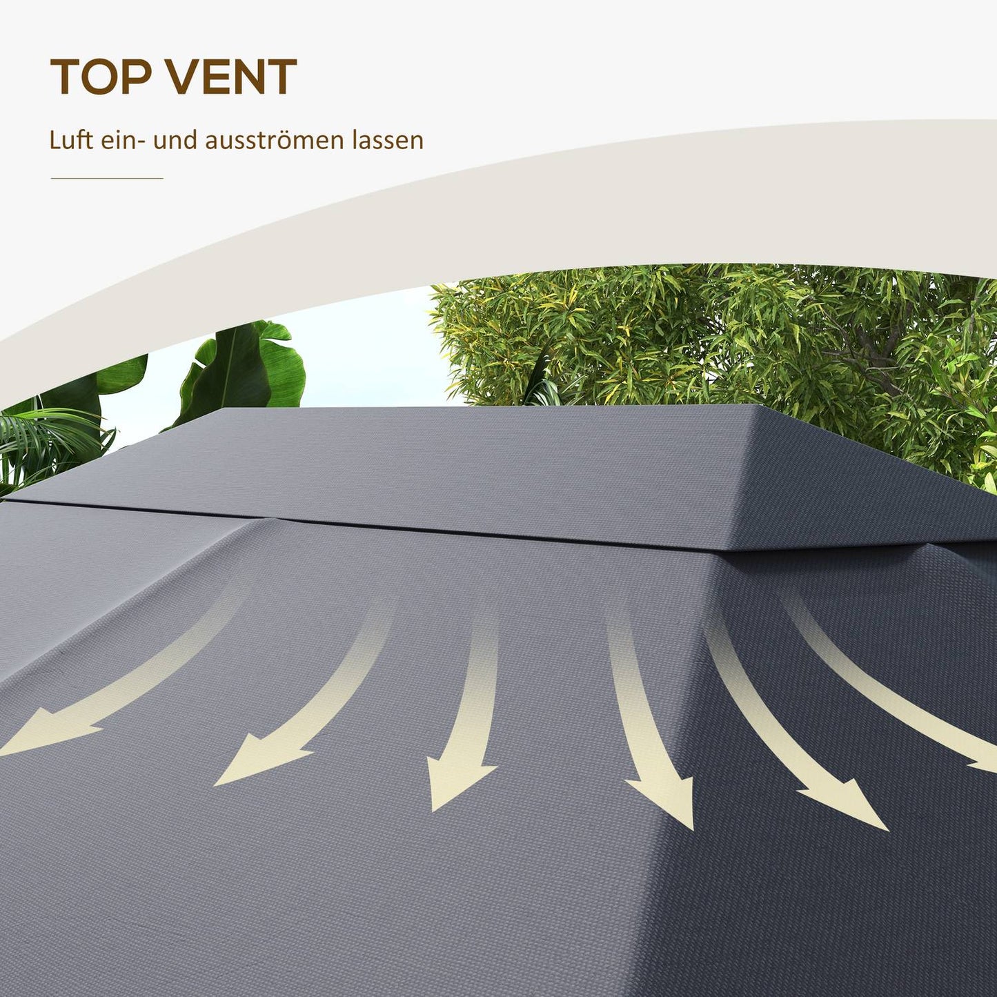 Pavilion replacement roof, 4x3m Waterproof UV30+ polyester