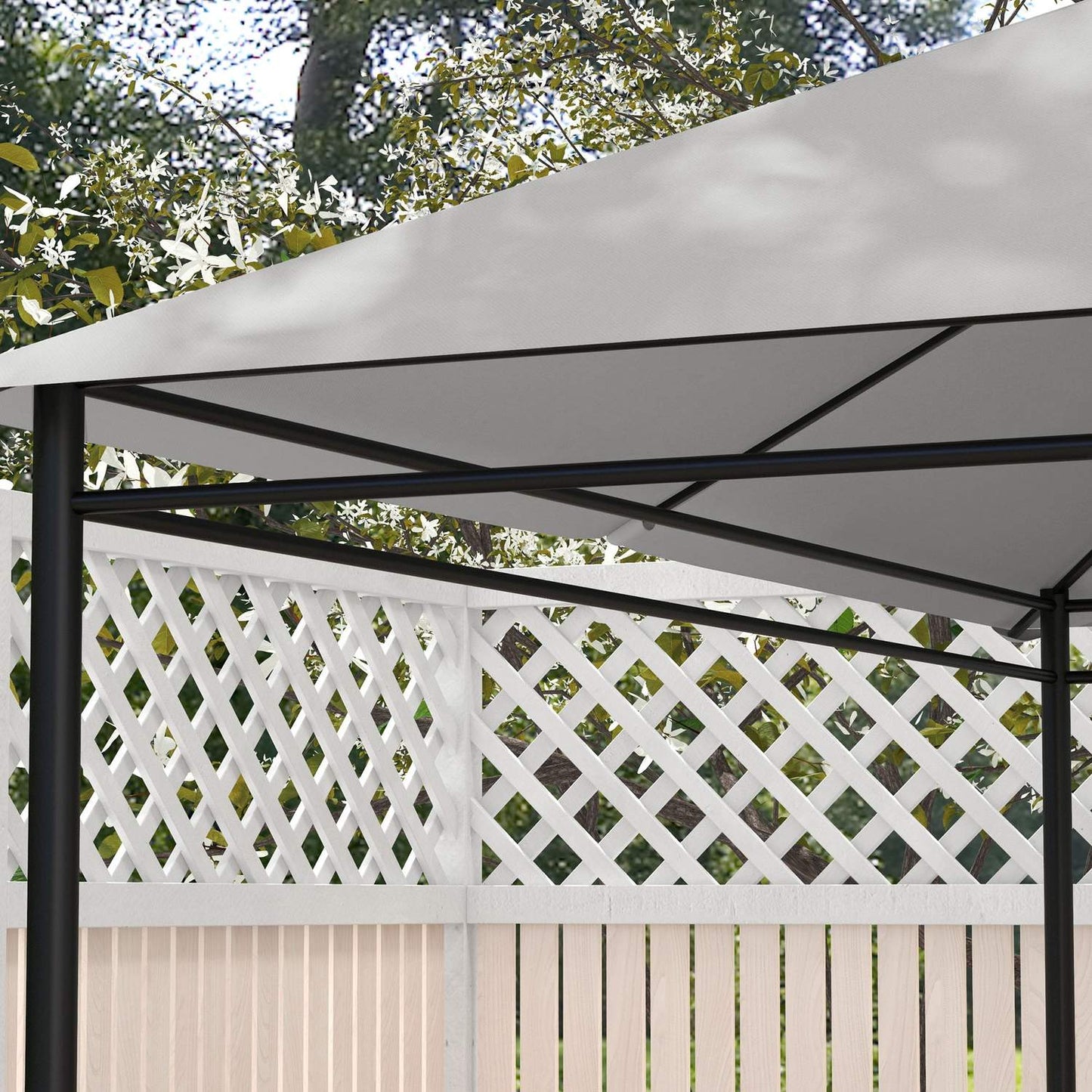 Light gray pavilion roof replacement 4x3m, UV 30+, water repellent