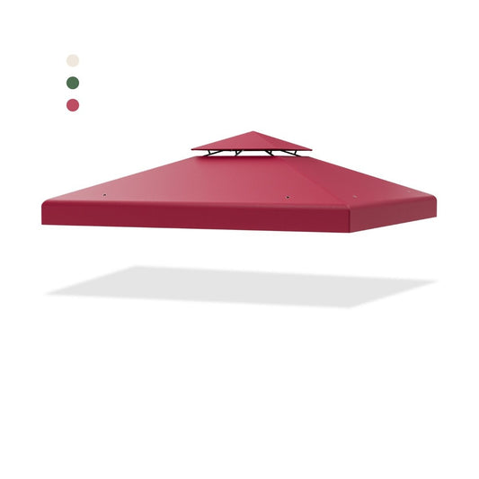 Replacement top cover 300 x 300 cm patio canopy for double-story pavilion wine