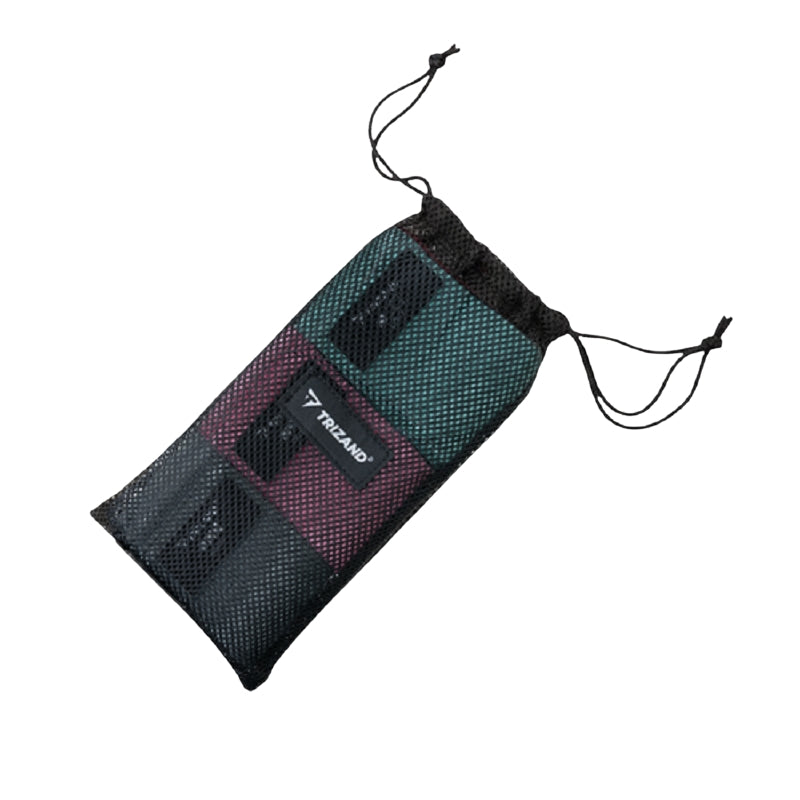 Resistance Bands Set, 3 Levels, Fabric, QR Workout Plan