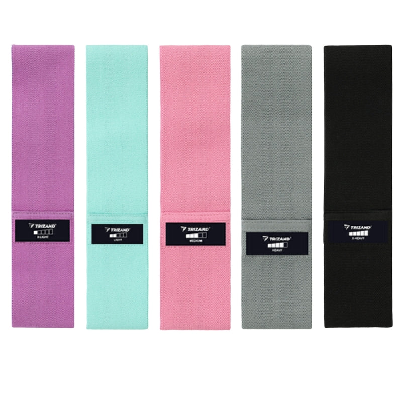 Resistance Bands Set, 5 Levels, Anti-Slip Fabric