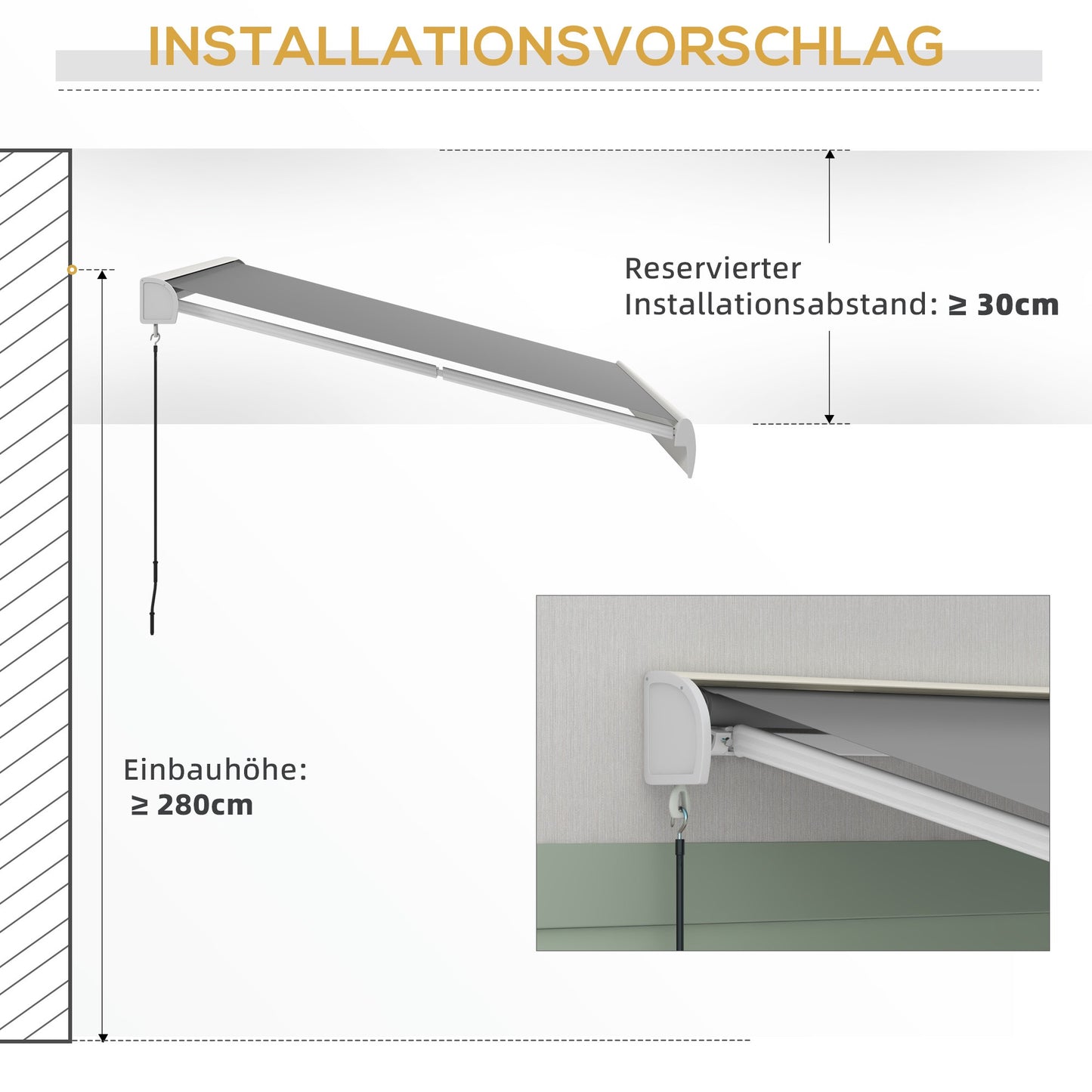 Retractable Awning, 395x300 cm, Remote & Manual Control