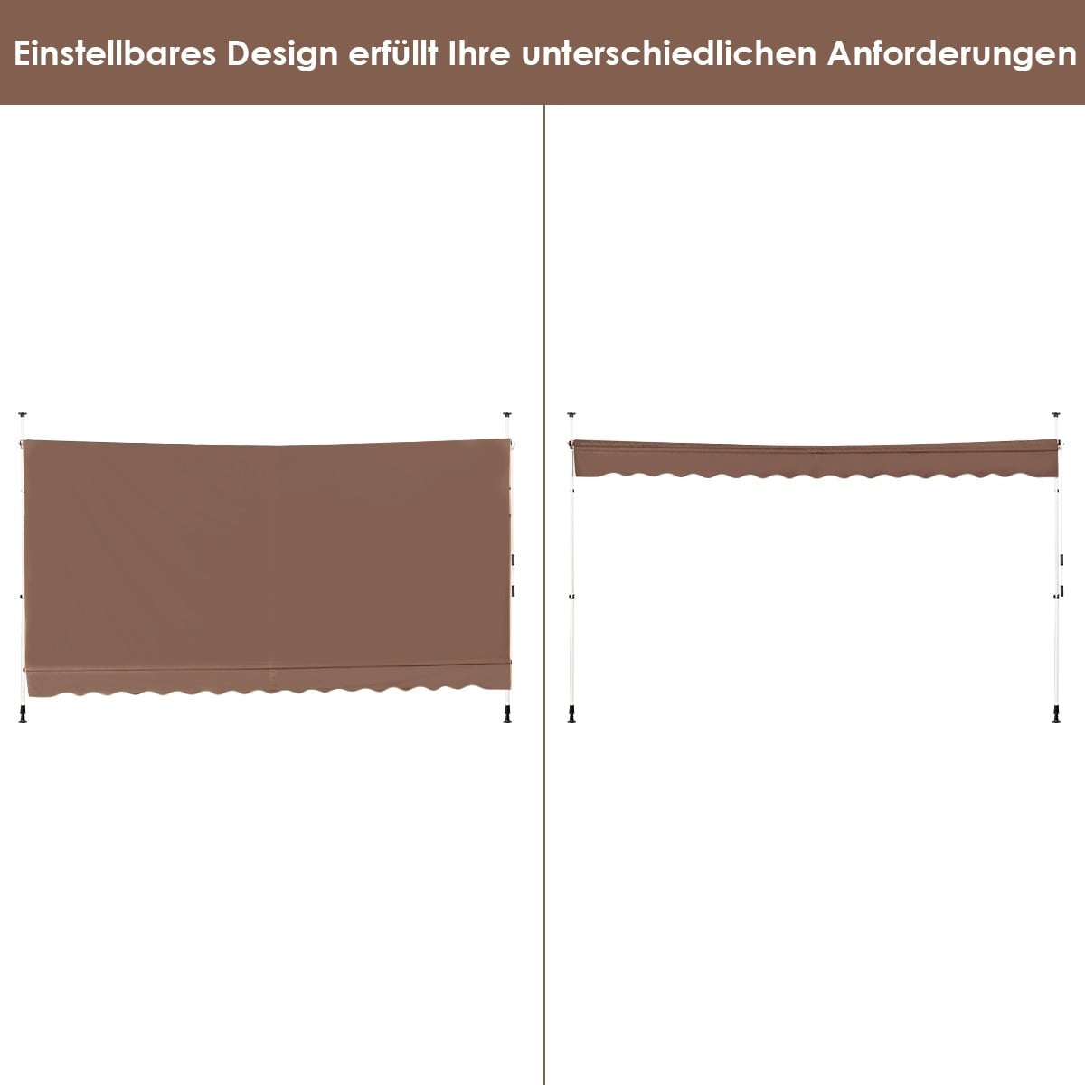Retractable Balcony Awning, 400 cm, UV-Resistant, Adjustable