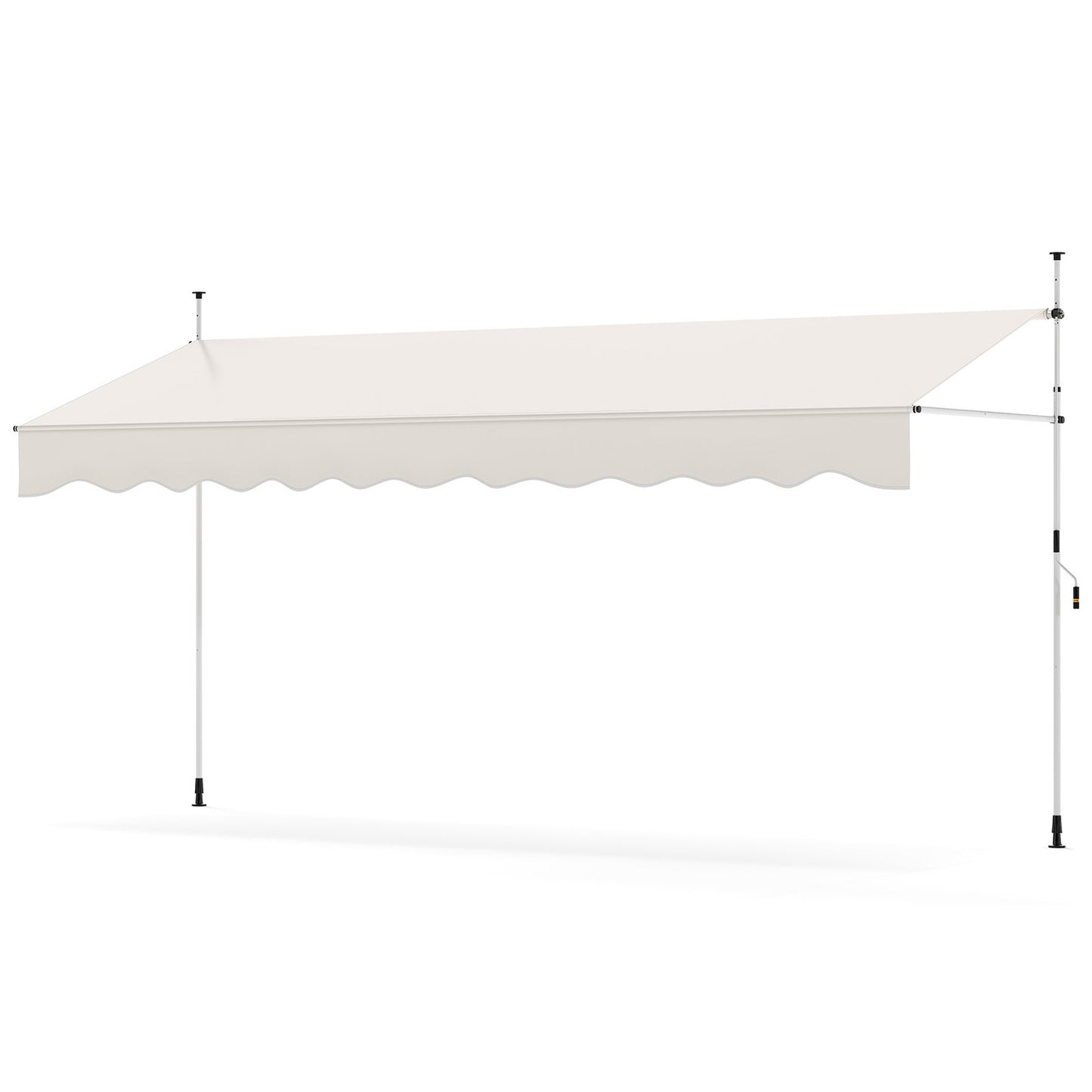 Retractable Balcony Awning, No-Drill, Adjustable Height, UV Protection