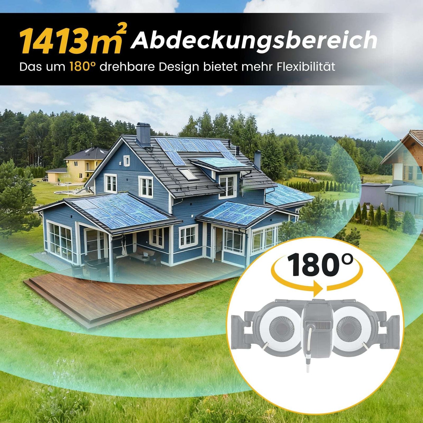 Retractable Garden Hose Reel, 30m Hose, Wall Mount Set