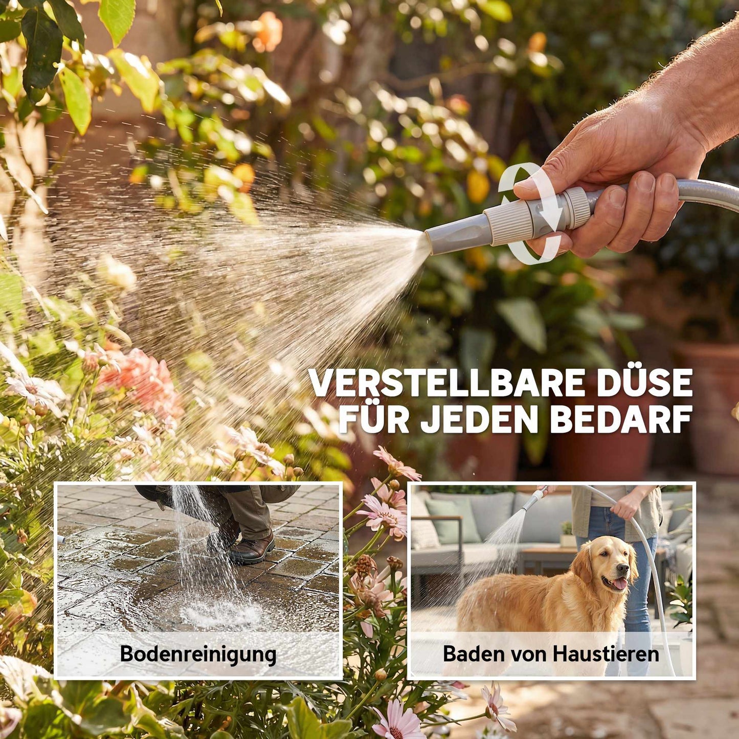 Retractable Garden Hose Reel with Wall Mount, 30m Length