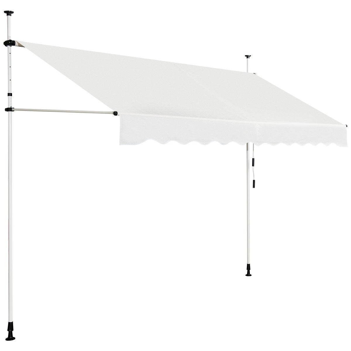 Retractable Sunshade Awning, 300 x 120 cm, Beige