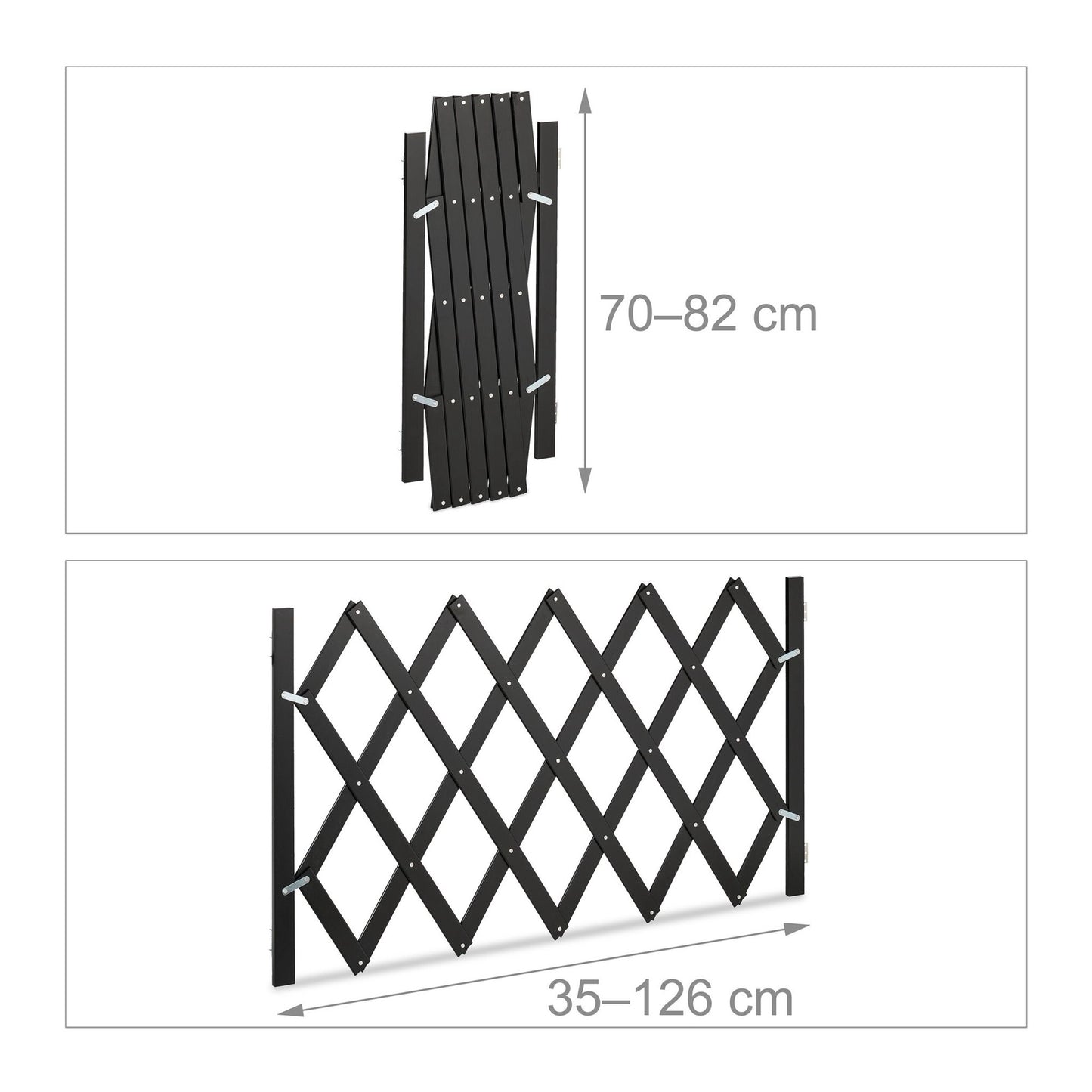 Retractable dog grid Black