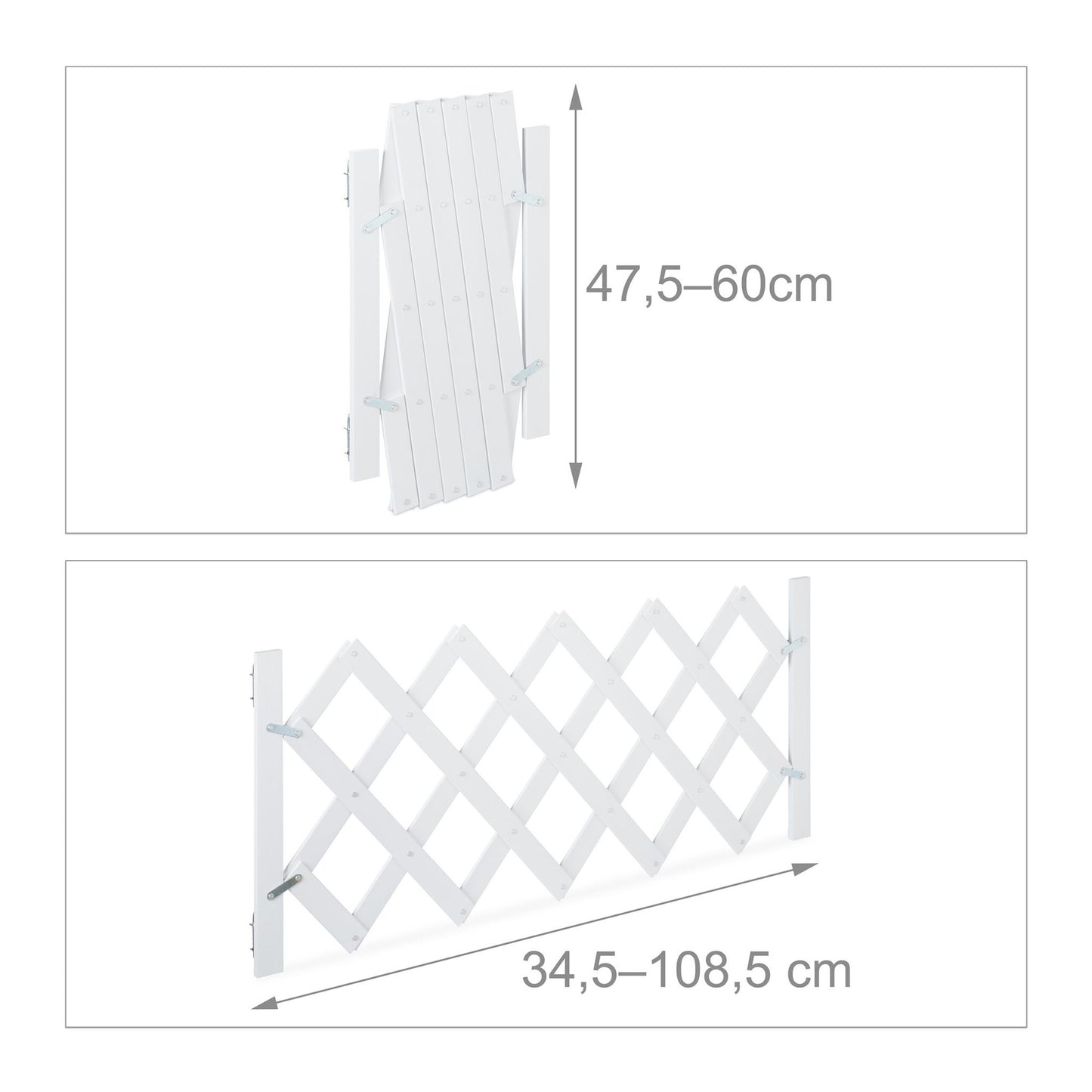 Retractable dog rail in white