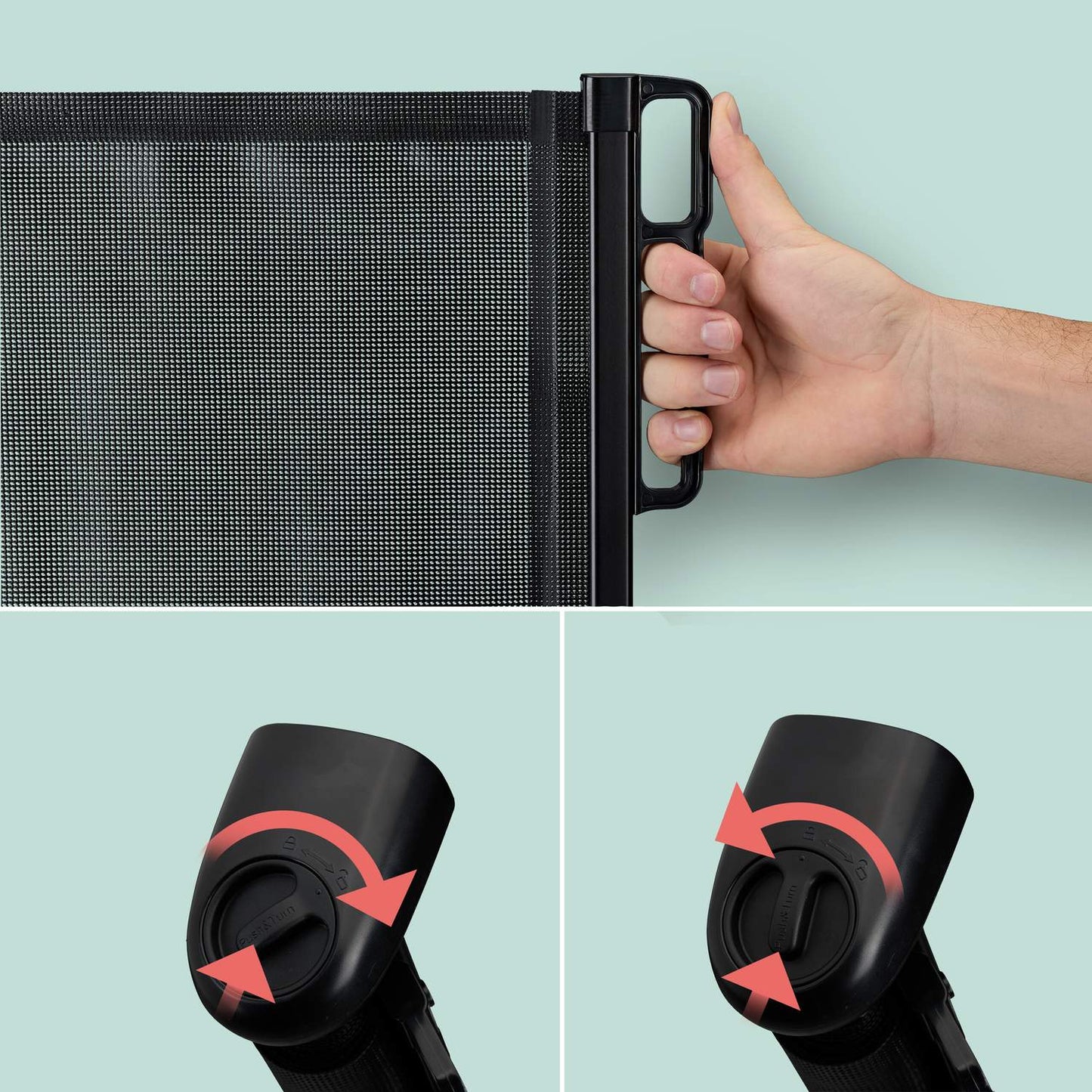 Retractable safety gate