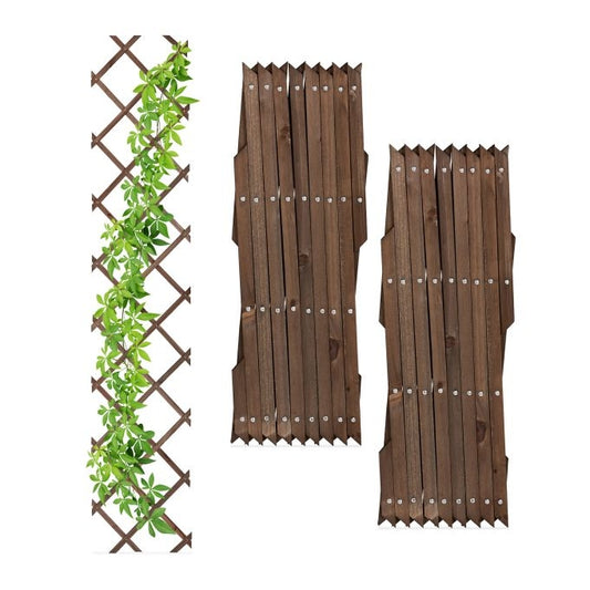 Retractable trellis in wood, set of 3