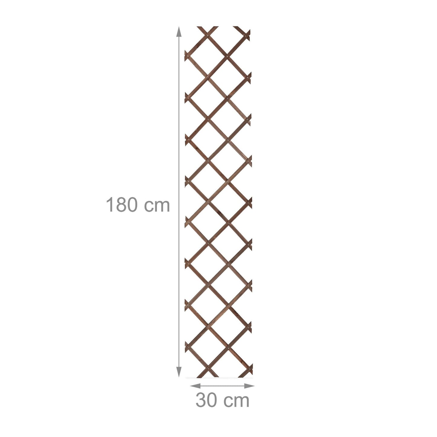 Retractable trellis in wood, set of 3