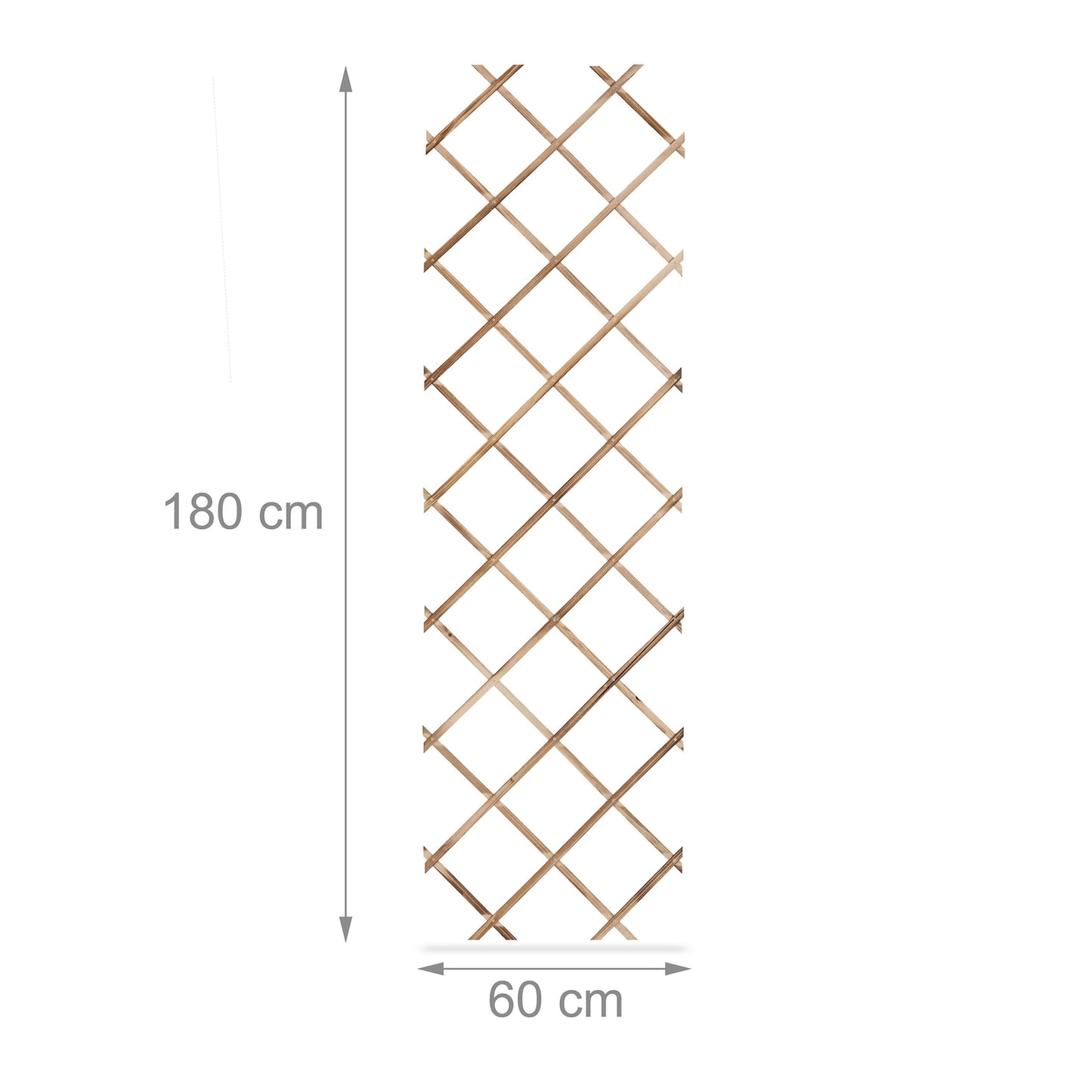 Retractable trellis in wood, set of 3
