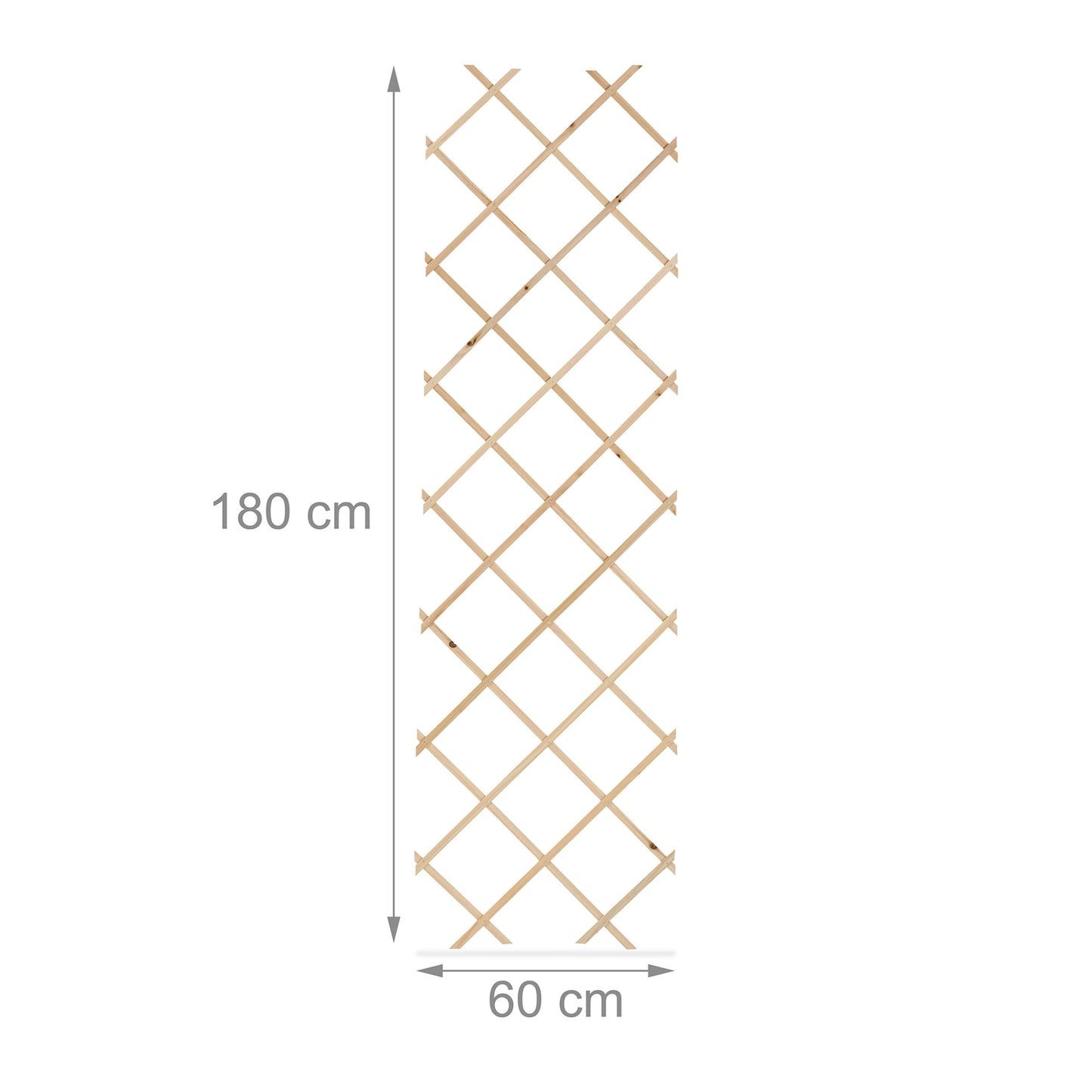 Retractable trellis in wood, set of 3