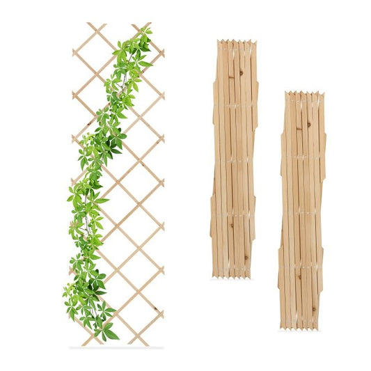 Retractable trellis in wood, set of 3