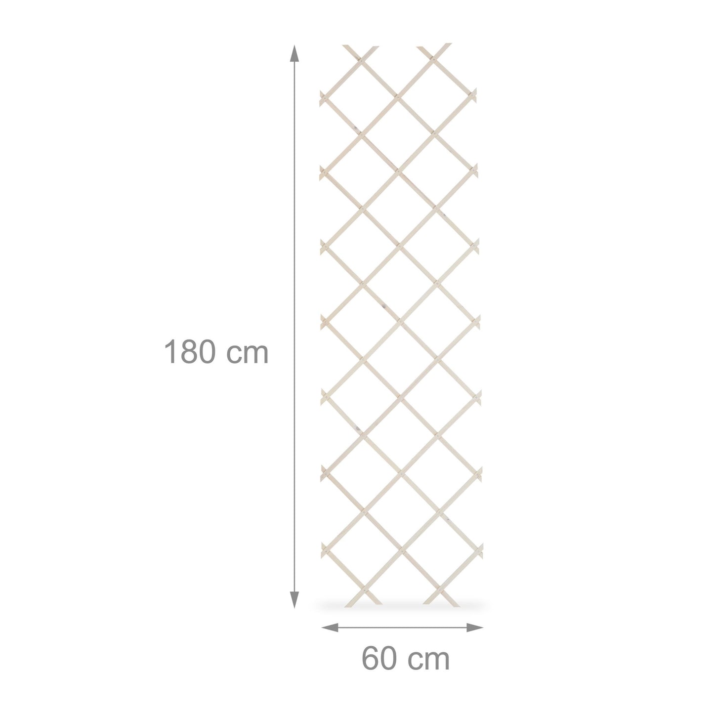 Retractable trellis in wood, set of 3