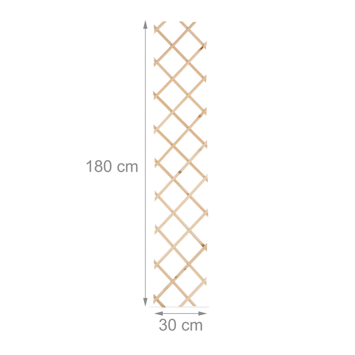Retractable trellis in wood, set of 3