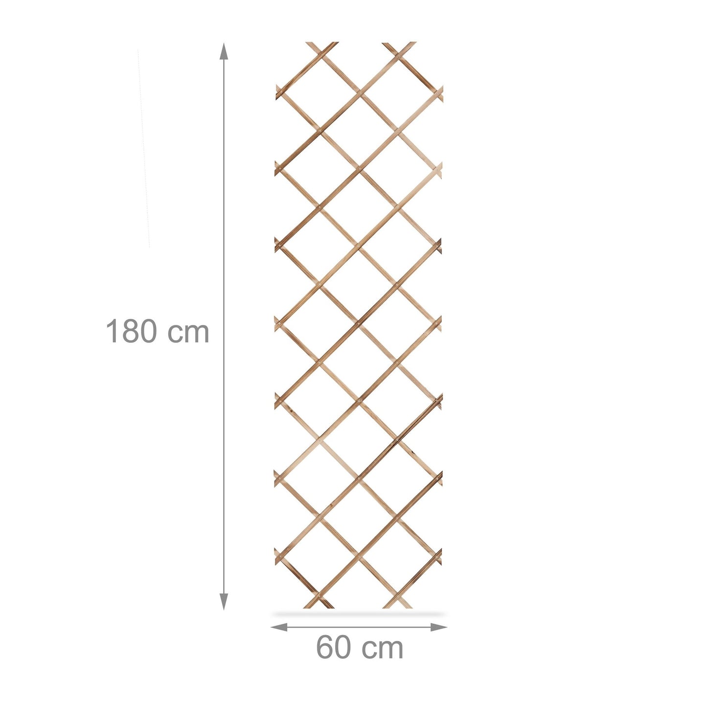 Retractable trellis in wood, set of 3