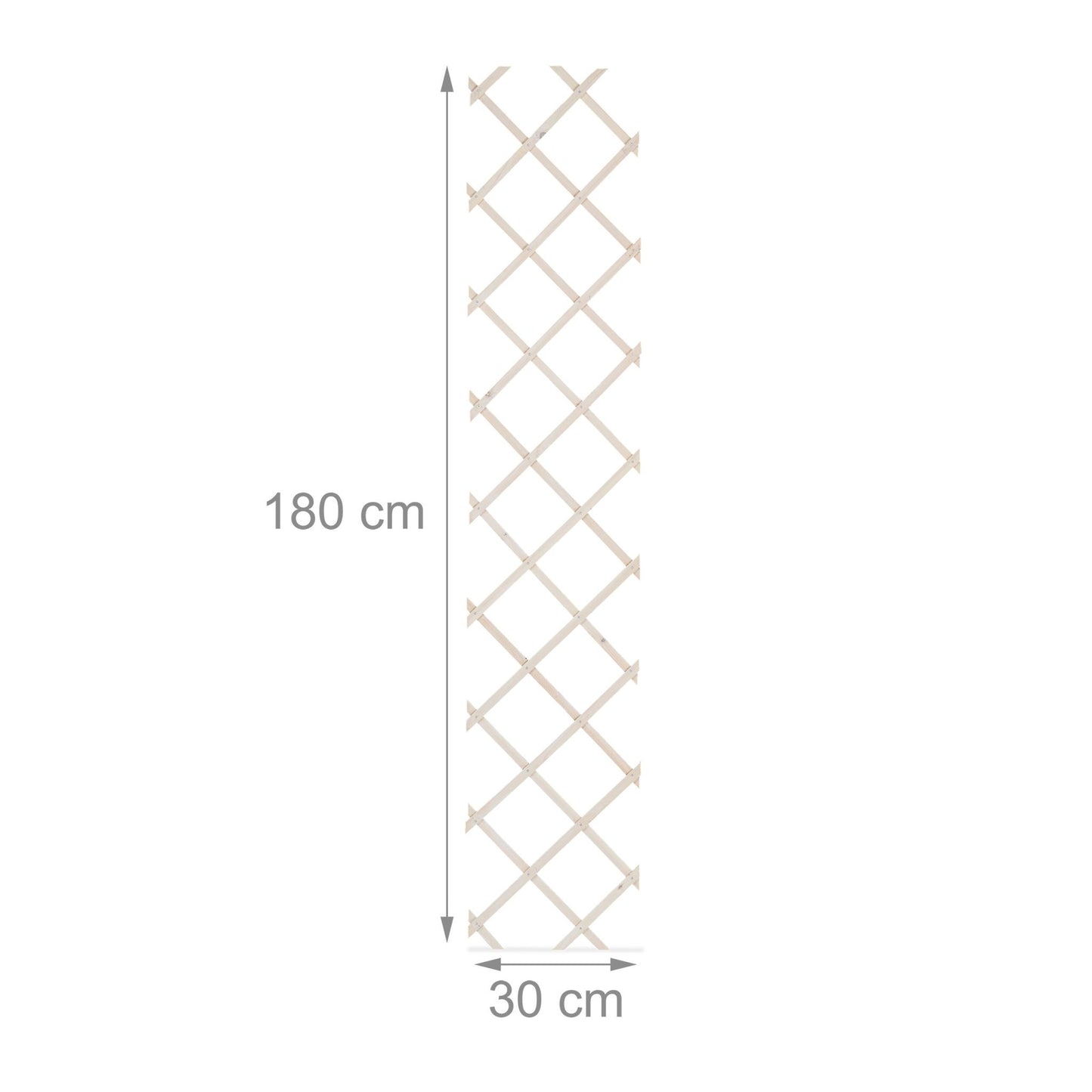Retractable trellis in wood, set of 3