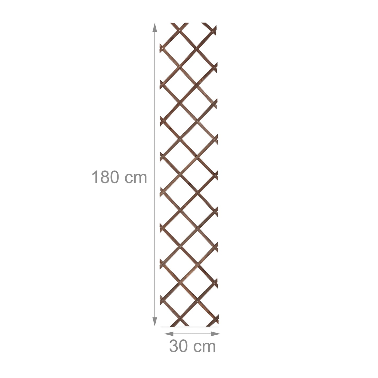 Retractable trellis in wood, set of 3