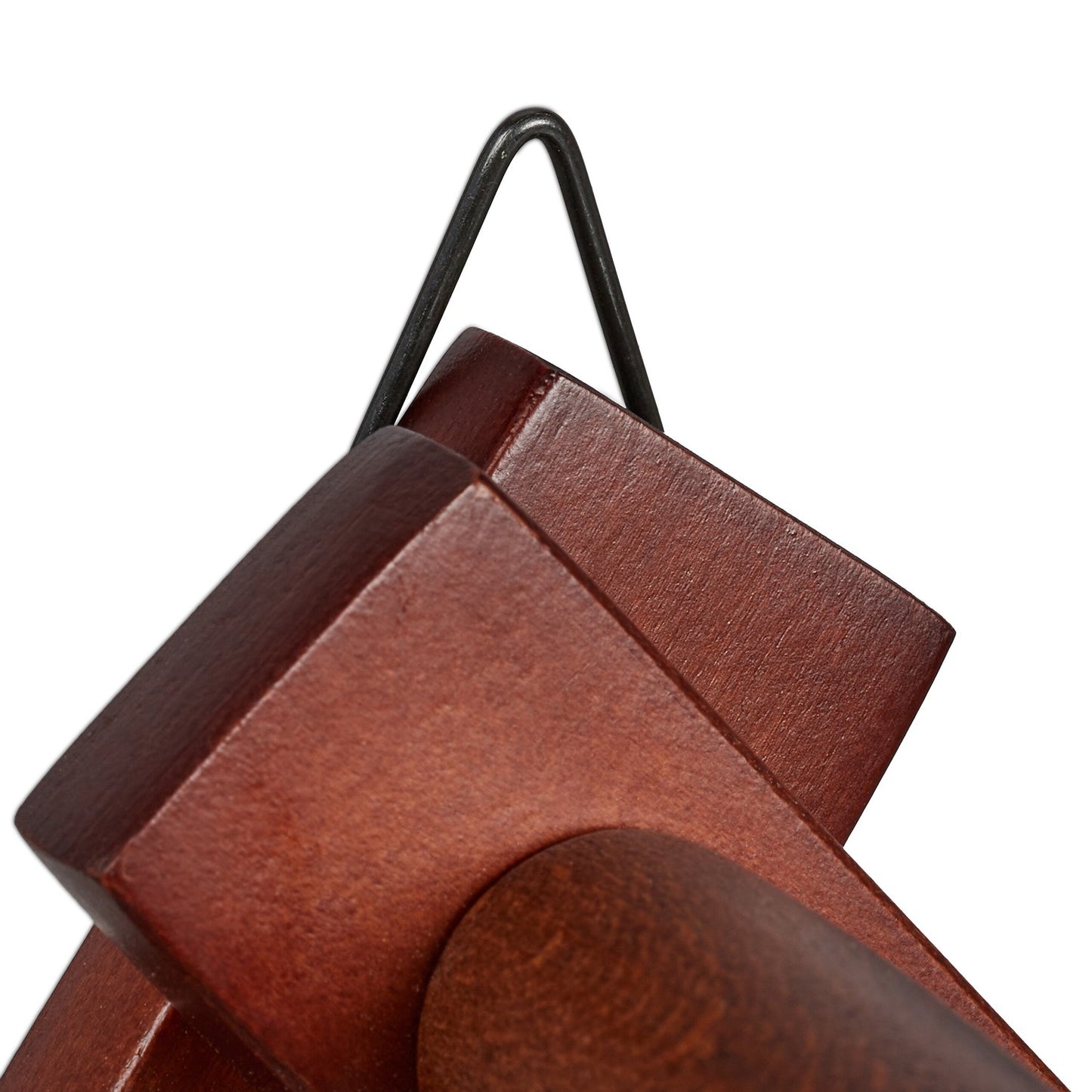 Retractable wall coat hanger in wood