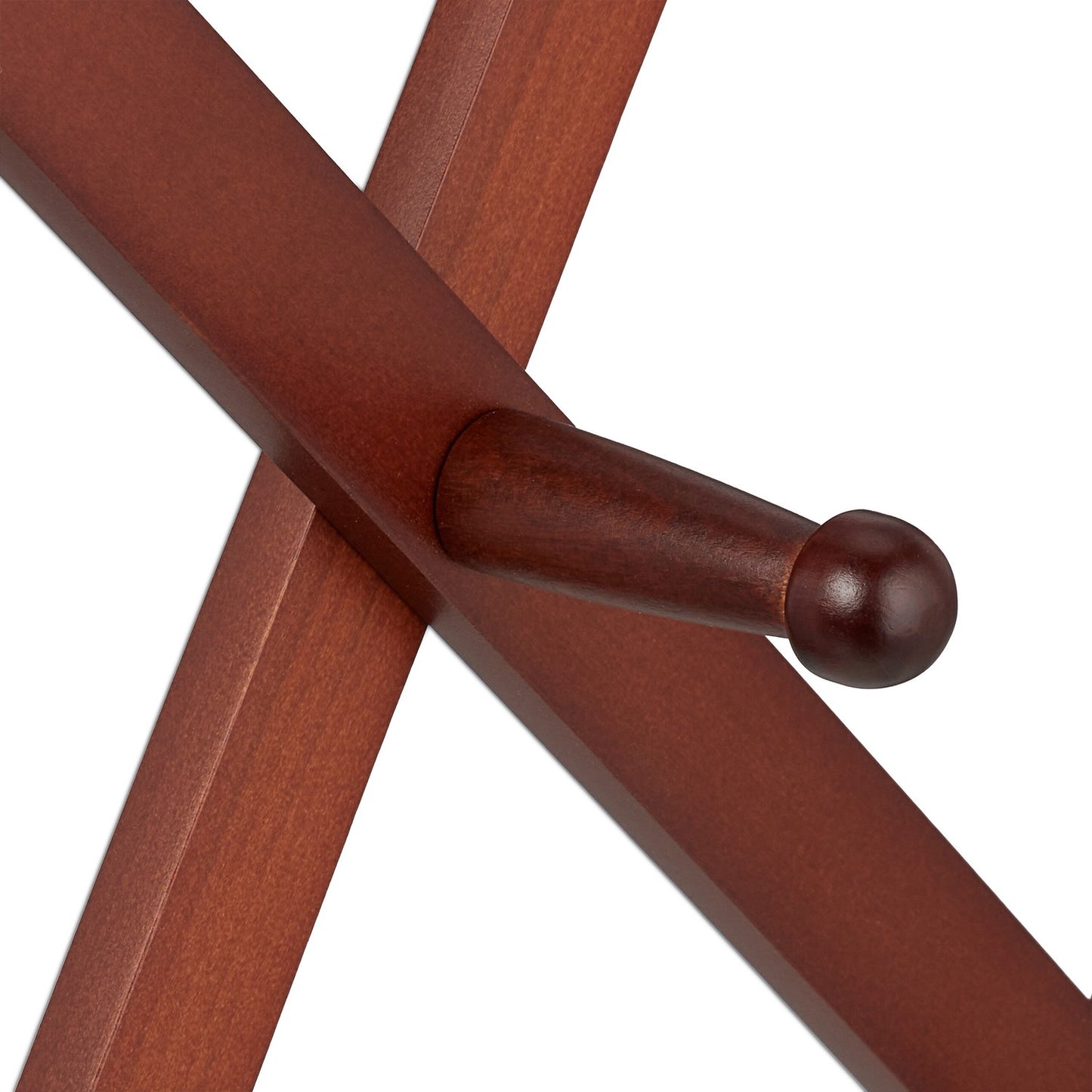 Retractable wall coat hanger in wood