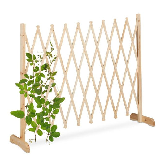 Retractable wooden trellis