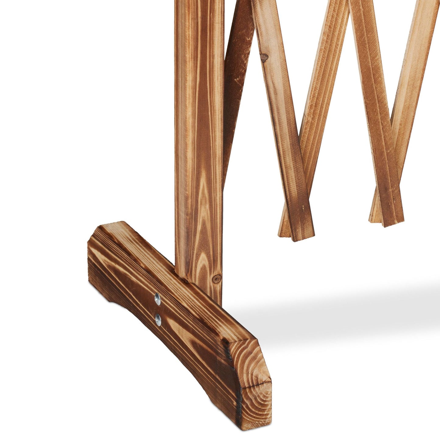 Retractable wooden trellis