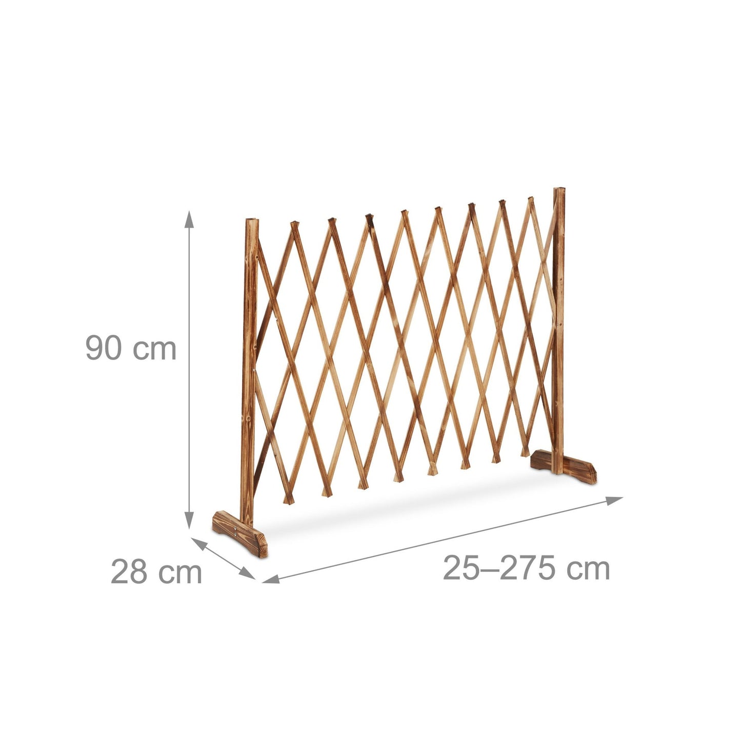 Retractable wooden trellis