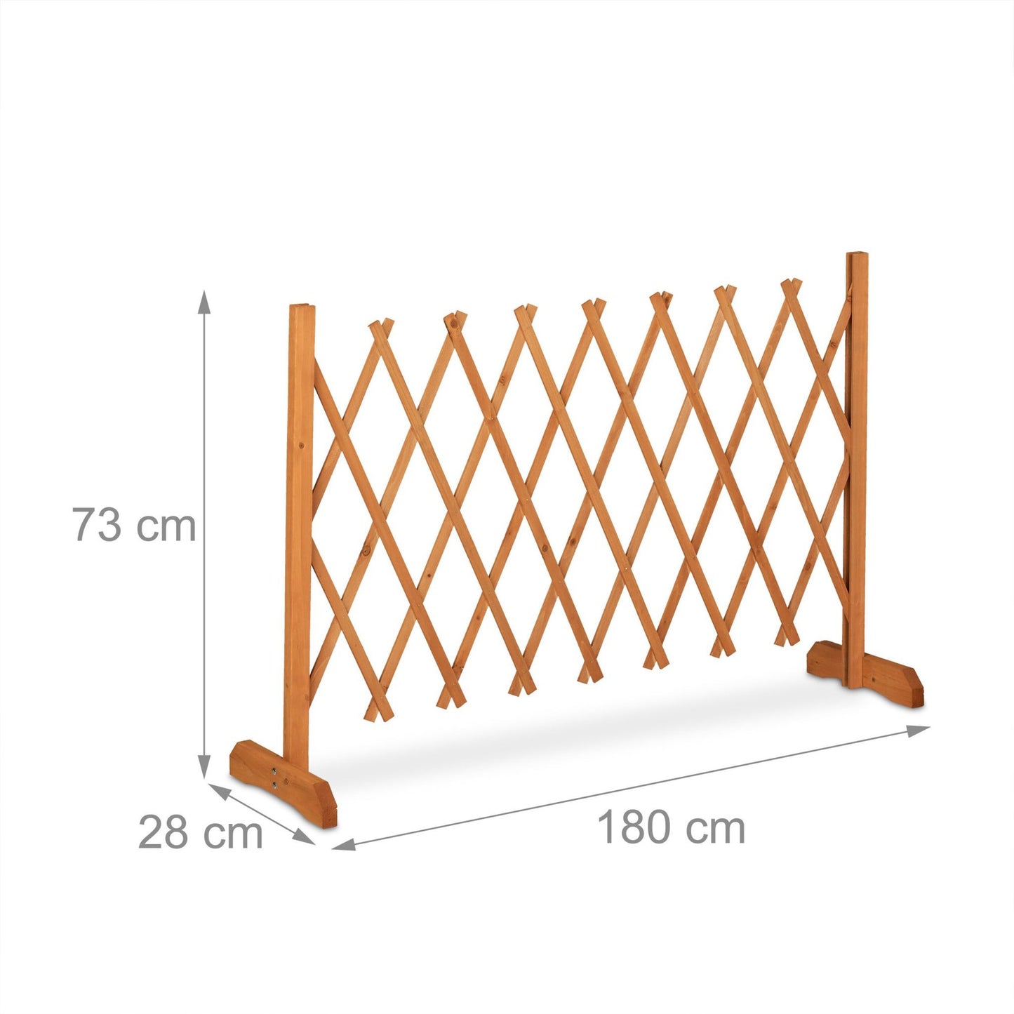 Retractable wooden trellis