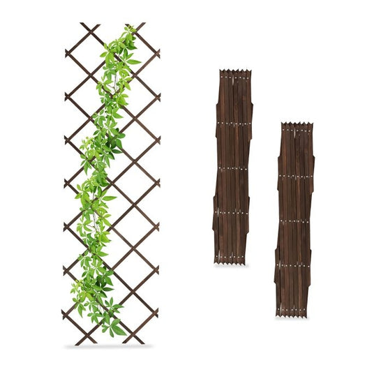 Retractable wooden trellis set of 3