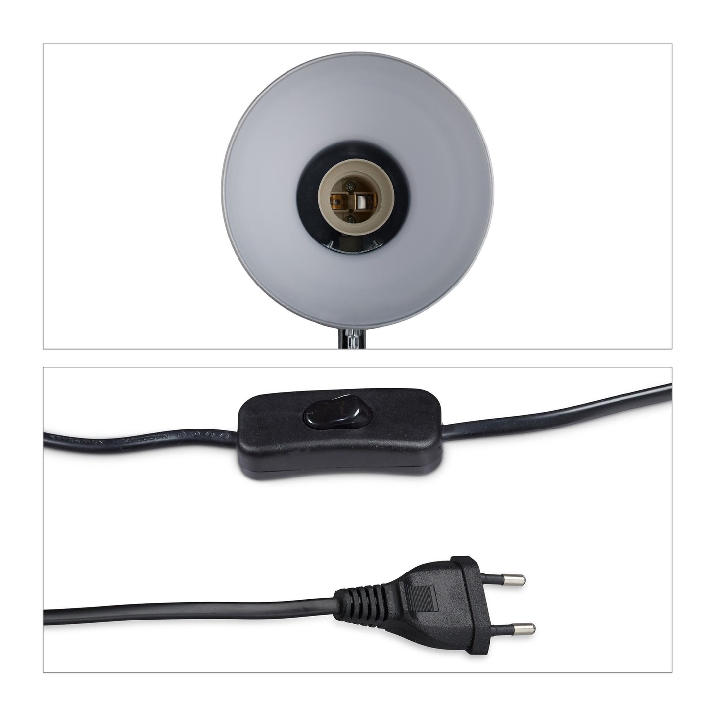 Retro desk lamp silver