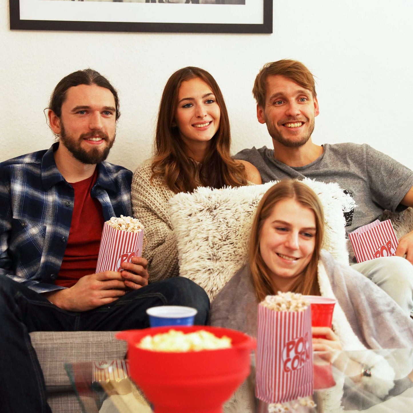 Retro popcorn bags 240 pcs