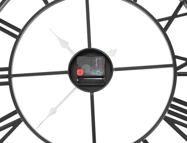 Retro wall clock - black