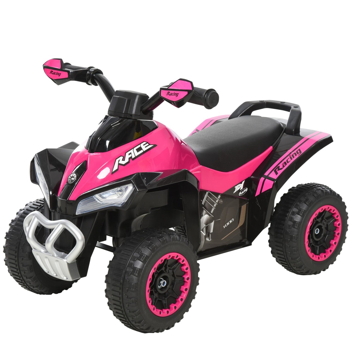 Pedal car for toddlers, light & music, pink