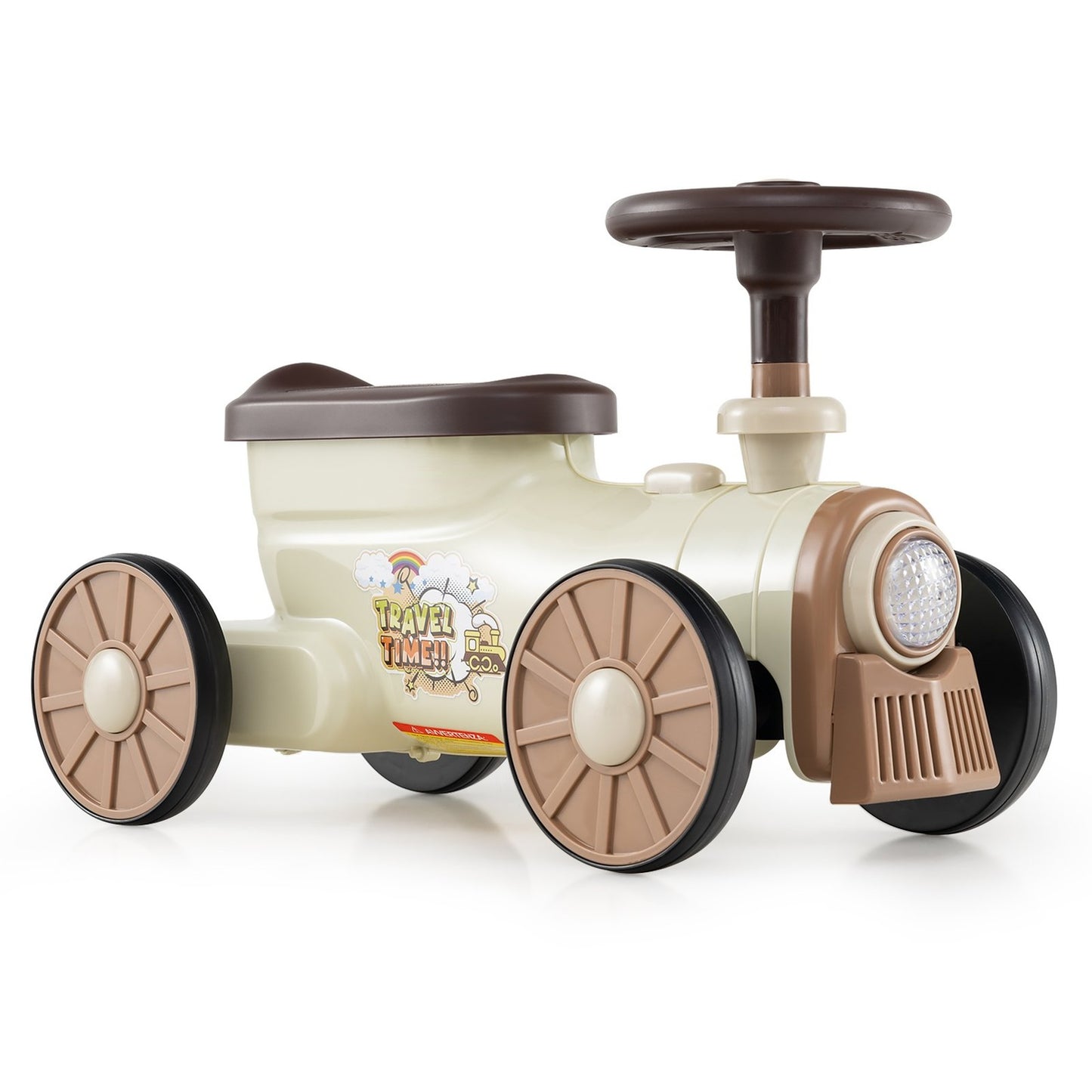 Ride-On Train Toy with Horn, Storage, Safe Steering
