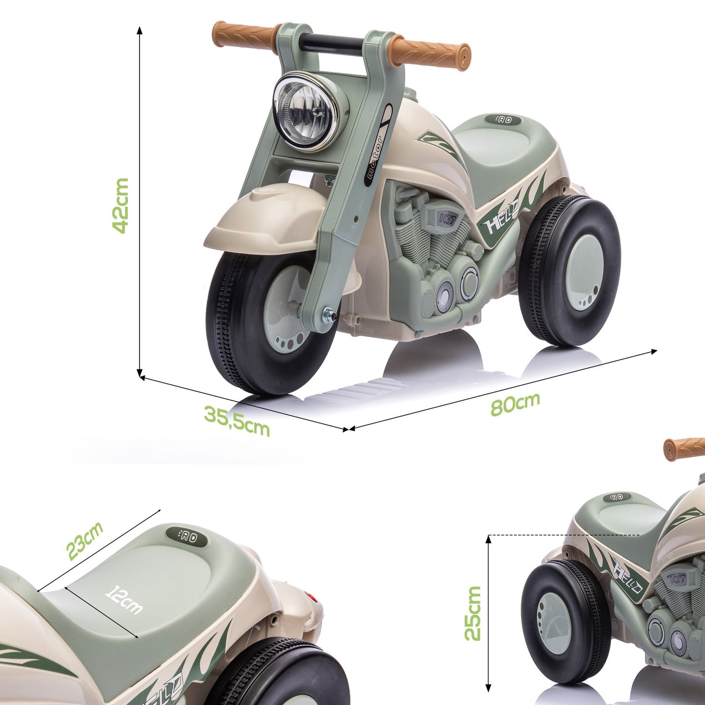 Ride-on car with music and bubbles, Cream white, 2-5 years