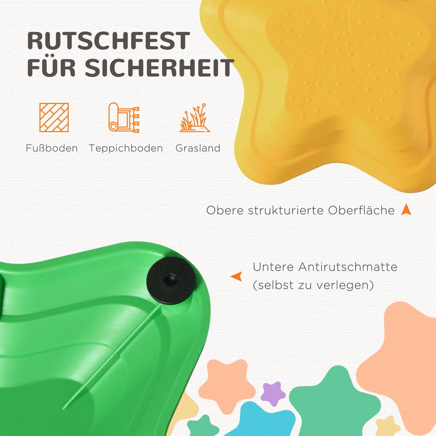 Balancing River Stones, 11 pcs Non-slip, up to 80 kg