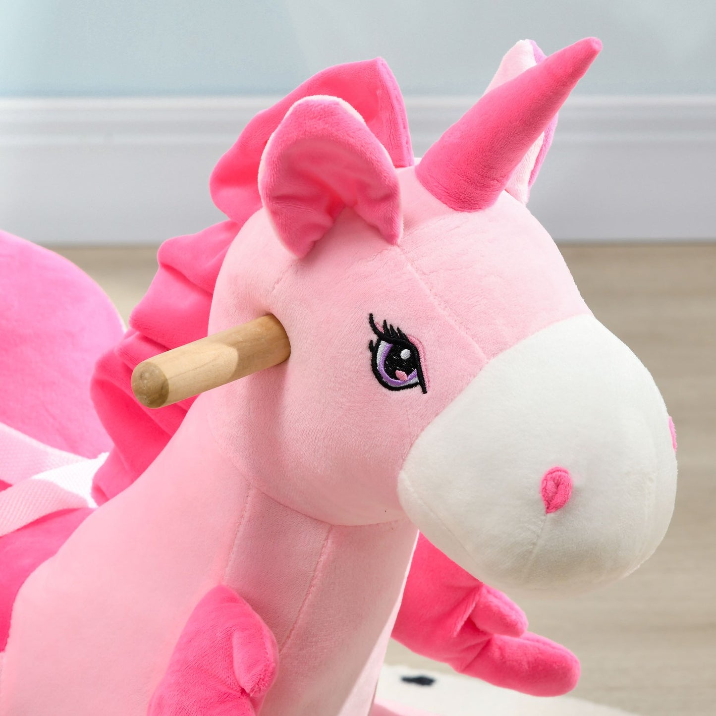Unicorn rocking chair with music & footrest for children 1.5-3Y