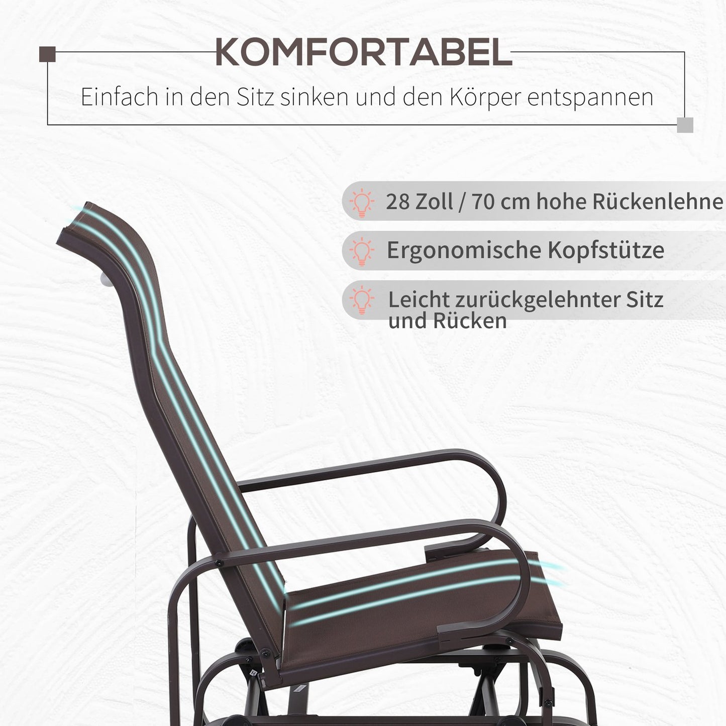 Garden rocking chair in metal - Relaxing outdoor furniture