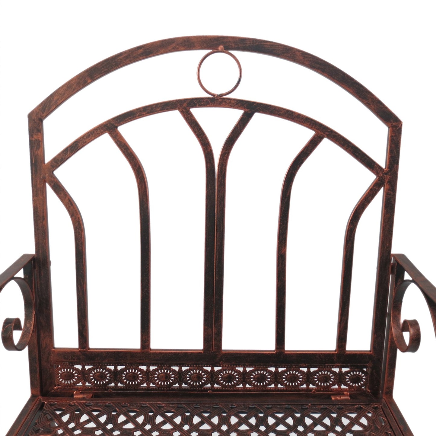 Metal rocking chair - elegant bronze finish
