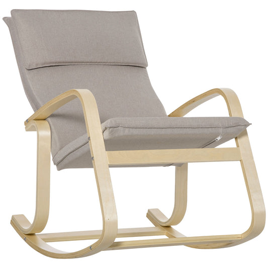 Rocking chair with cushion for living room, 120 kg capacity