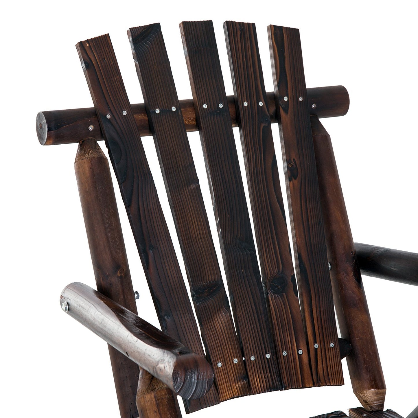 Weather-resistant rocking chair in solid wood, armrests, 97x69x93cm