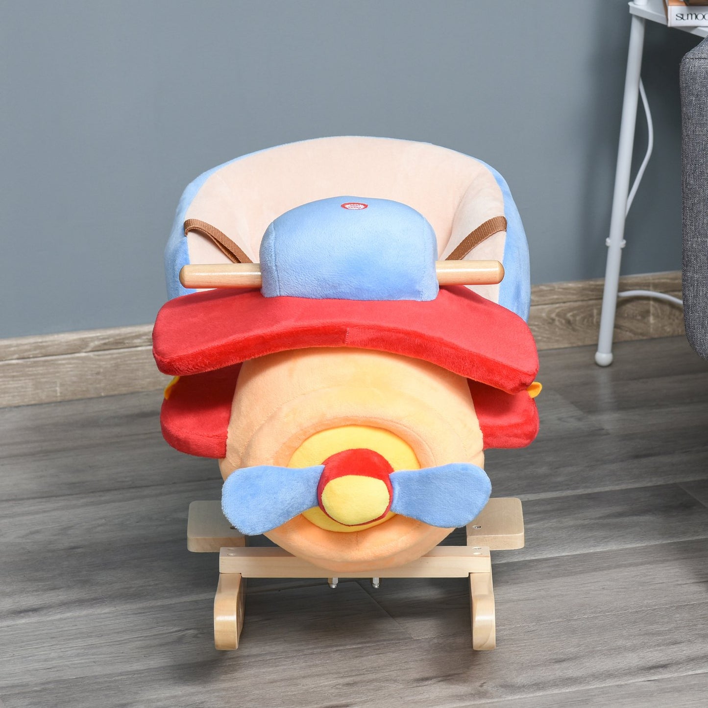 Children's rocking horse – Blue & Red, 60x33x45 cm